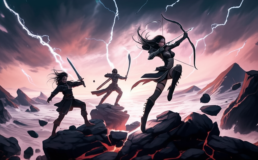 Infinite Epochs gameplay showing heroes in battle